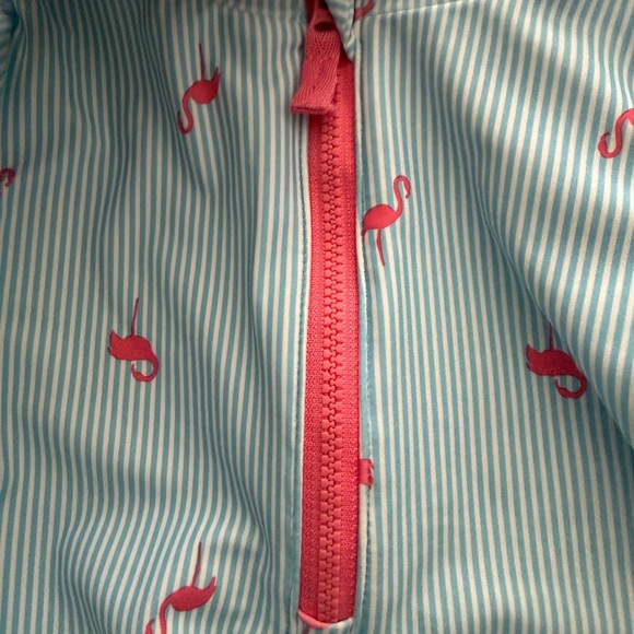 Flamingo Swim rash guard - Blue and Pink - Picture 2 of 6